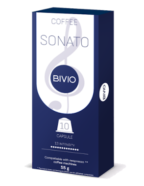 Кофе жаренный молотый BIVIO Sonato (10 кап/уп) - 100% робуста, смесь робусты из Вьетнама и Индонезии. yfIruOswjXZUwLuZM36sO1