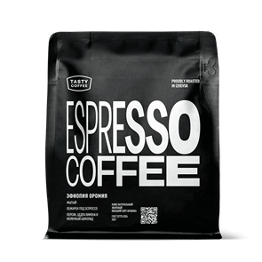 Tasty Coffee Эфиопия Оромия, кофе в зернах 250 г, вакуумная упаковка 006254